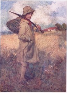 Hubo un tiempo, antes de que comenzara el dolor de Inglaterra, en que cada terrón de tierra mantenía a su hombre (litografía en color).