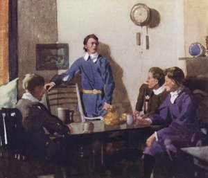 Ilustración para The Compleat Angler de Izaak Walton (litografía en color)