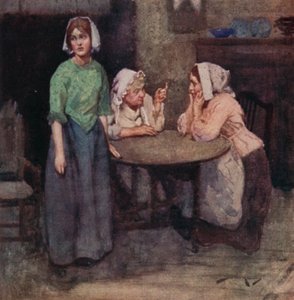 Ilustración para The Deserted Village de Oliver Goldsmith (litografía en color) de William Lee Hankey