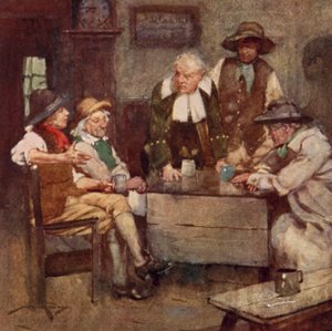 Ilustración para The Deserted Village de Oliver Goldsmith (litografía en color) de William Lee Hankey