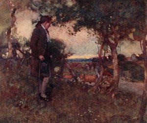 Ilustración para The Deserted Village de Oliver Goldsmith (litografía en color) de William Lee Hankey