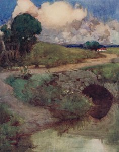 Ilustración para The Deserted Village de Oliver Goldsmith (litografía en color) de William Lee Hankey