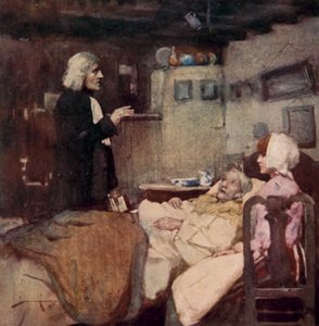 Ilustración para The Deserted Village de Oliver Goldsmith (litografía en color) de William Lee Hankey