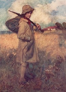 Ilustración para The Deserted Village de Oliver Goldsmith (litografía en color) de William Lee Hankey