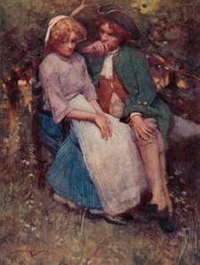 Ilustración para The Deserted Village de Oliver Goldsmith (litografía en color) de William Lee Hankey