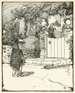 Ilustración para The Deserted Village de Oliver Goldsmith (litografía en color) de William Lee Hankey