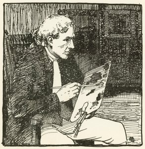 Ilustración para The Deserted Village de Oliver Goldsmith (litografía en color) de William Lee Hankey