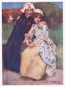 Las vírgenes tímidas miran de reojo al amor (litografía en color) de William Lee Hankey