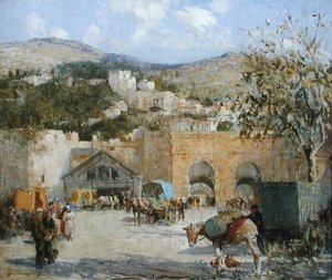 Watercarriers at Gibraltar (óleo sobre lienzo) de William Lee Hankey