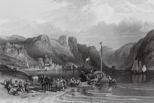 Bacharach, a orillas del Rin (grabado) de William Leighton (after) Leitch