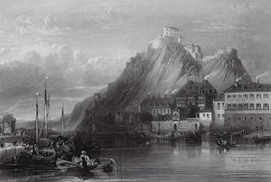 Fortaleza de Ehrenbreitstein, Rin (grabado) de William Leighton (after) Leitch