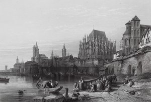 La ciudad de Colonia, a orillas del Rin (grabado) de William Leighton (after) Leitch