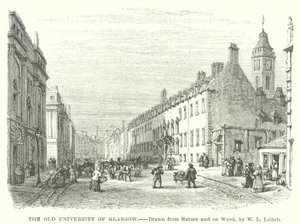 La Antigua Universidad de Glasgow (grabado) de William Leighton (after) Leitch