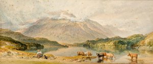 Ganado en un paisaje de William Leighton Leitch
