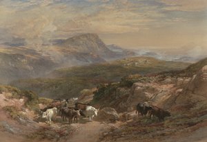 Escena en las Tierras Altas, siglo XIX de William Leighton Leitch