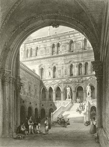 Las escaleras gigantes, Palacio Ducal, Venecia de William Leighton Leitch