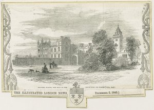 Draton Bassett - "Drayton Manor": grabado en madera, nd [c 1843]
