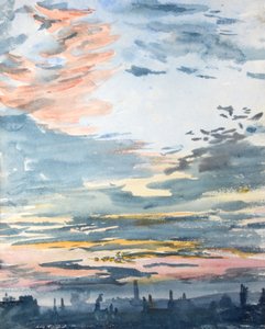 Atardecer en la ciudad de William Lionel Wyllie