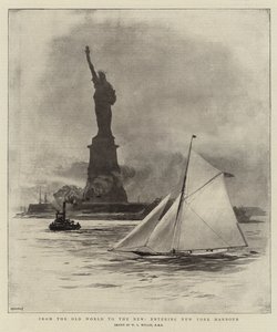 Del Viejo Mundo al Nuevo, entrando al Puerto de Nueva York