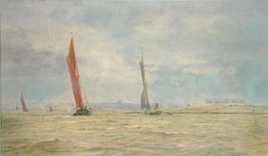 Fuerte Hoo, río Medway de William Lionel Wyllie