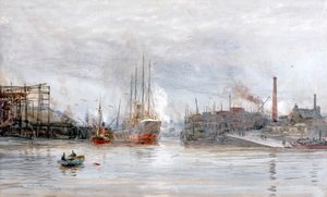 Boca del Kelvin (acuarela) de William Lionel Wyllie