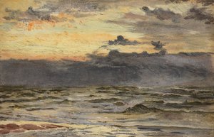 Estudio para El Mar-Playa después de una Tormenta (Petróleo a bordo) de William Lionel Wyllie