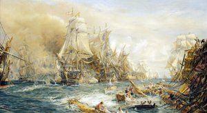 La batalla de Trafalgar, a las 14.30 horas del 21 de octubre de William Lionel Wyllie