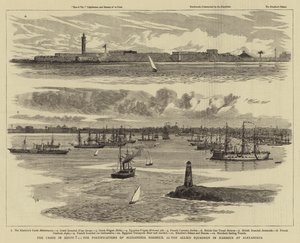 La crisis en Egipto, las fortificaciones del puerto de Alejandría, el escuadrón aliado en el puerto de Alejandría