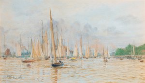 La regata en Kiel de William Lionel Wyllie
