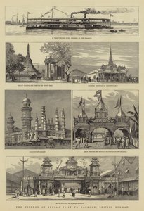 La visita del virrey de la India a Rangún, Birmania británica