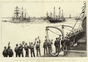 La visita de la flota francesa, la revisión en Spithead por Su Majestad La Reina