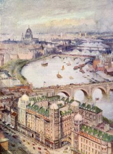 Vista desde el Hotel Savoy, mirando al este de William Lionel Wyllie