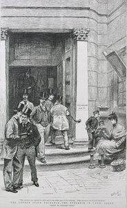 Entrada de la Bolsa de Valores en Capel Court, 1891 de William Lockhart Bogle