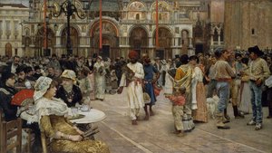 La Piazza di San Marco, Venecia, 1883 de William Logsdail