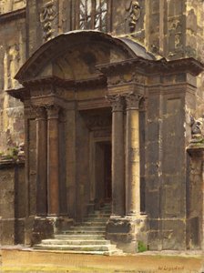 El pórtico del viejo Ashmolean, Oxford de William Logsdail