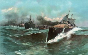 La flotilla de torpederos de España en ruta desde las Canarias a Puerto Rico de William Louis Jnr. Sonntag