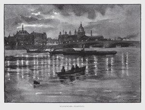 Blackfriars, al anochecer de William Luker