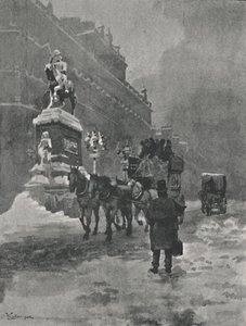 Holborn Circus - Una mañana de invierno, 1891 de William Luker