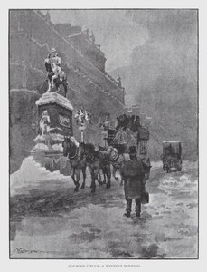 Circo de Holborn, una mañana de invierno de William Luker