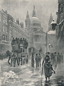 Ludgate Hill en una mañana de invierno de William Luker