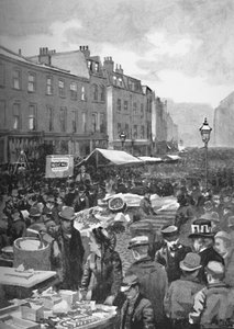 Calle Middlesex, antes Petticoat Lane, en una mañana de domingo, 1891 de William Luker