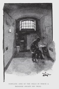 Newgate, una de las celdas en las que un prisionero espera su juicio