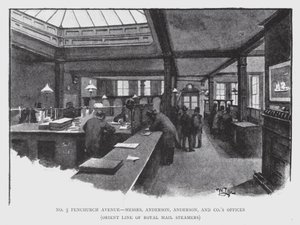 No 5 Fenchurch Avenue, Oficinas de Messrs Anderson, Anderson y Co, Línea Orient de Vapores de Correo Real