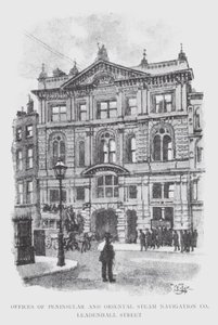 Oficinas de la Compañía de Navegación Peninsular y Oriental, Leadenhall Street de William Luker
