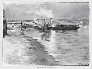 Muelle del viejo cisne, Thames Street de William Luker