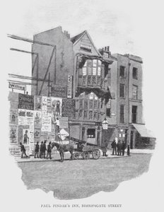 Posada de Paul Pindar, Bishopsgate Street de William Luker