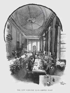 Sala de café del City Carlton Club de William Luker