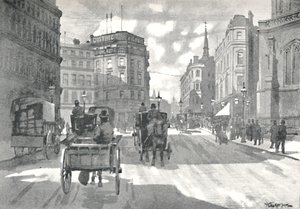 La estación Mansion House, District Railway Queen Victoria Street, 1891 de William Luker