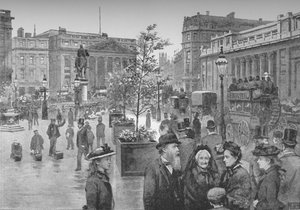 La Mansion House y el Banco de Inglaterra, 1891 de William Luker