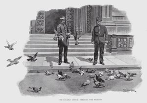 La Oficina de Registros, alimentando a las palomas de William Luker
